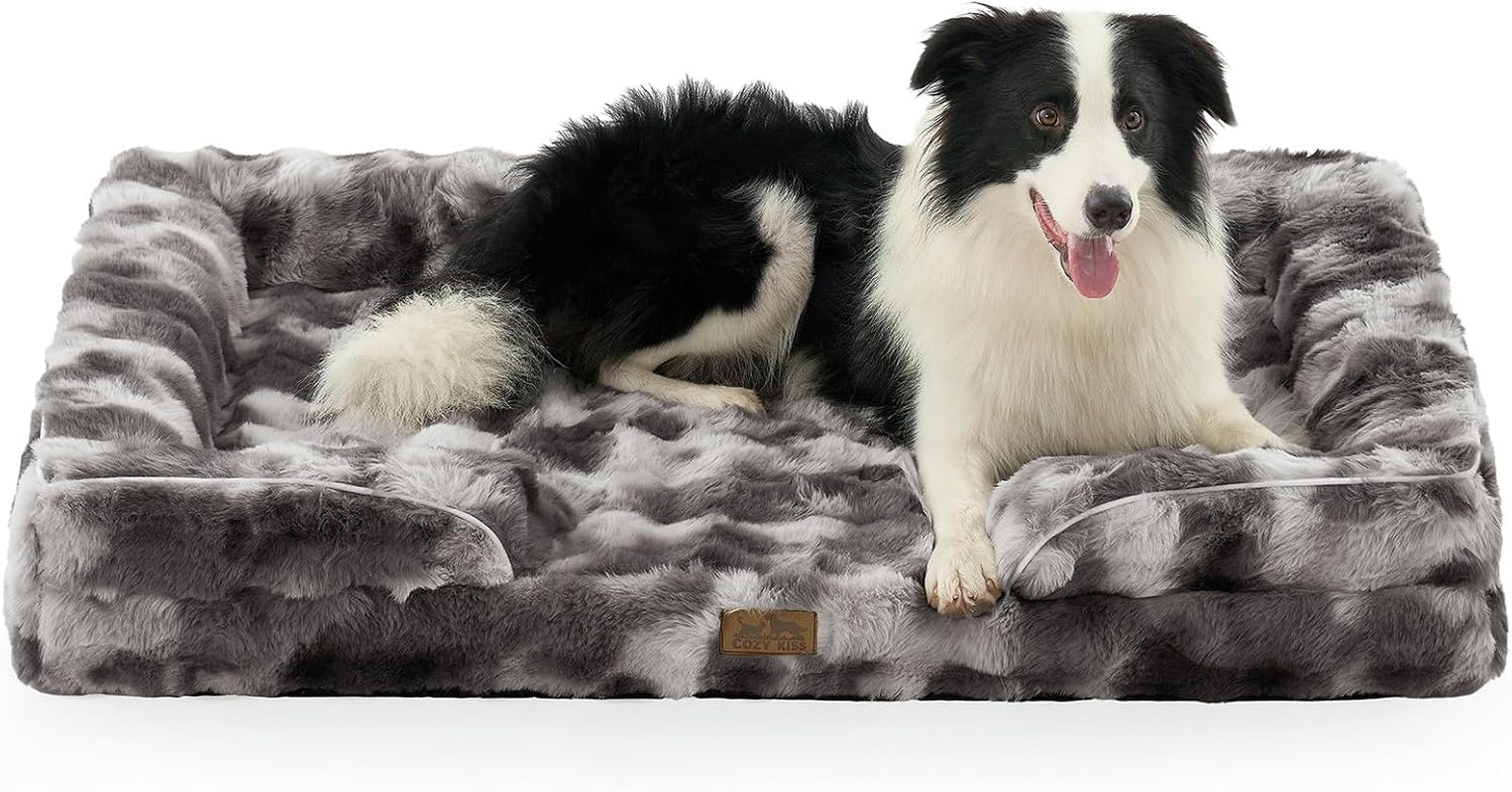 cozy-kiss-orthopedic-dog-bed-for-extra-large-dog-44x32-inch-xl-faux-fur-pet-sofa-bolster-foam-bed-with-sides-non-slip-and-egg-crate-big-dog-couch-bed-with-washable-removable-cover-beige
