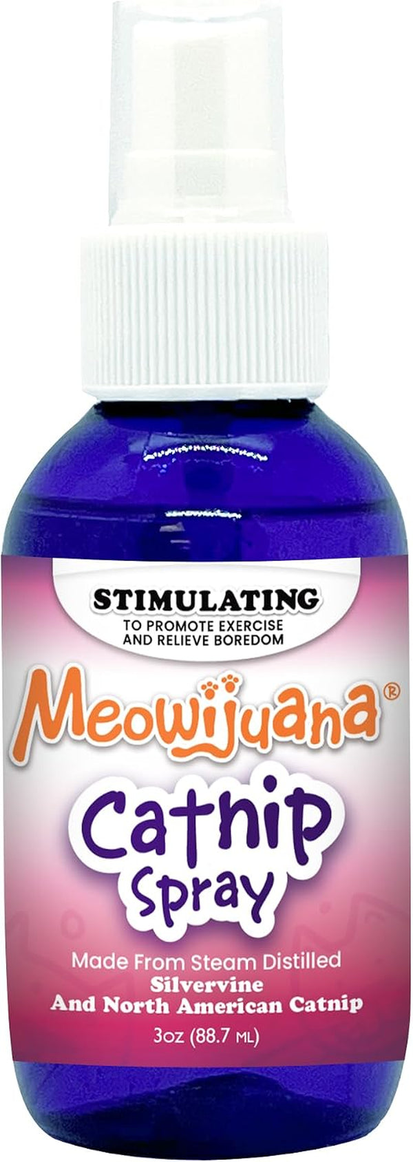 Meowijuana Premium Catnip Spray for Cats, 3 Oz | High Potency | Organic Catnip Oil Spray for Cats, 3 Oz; Redirects Scratching, Revives Toys; Made in USA, Safe for Multi-Cat Homes12