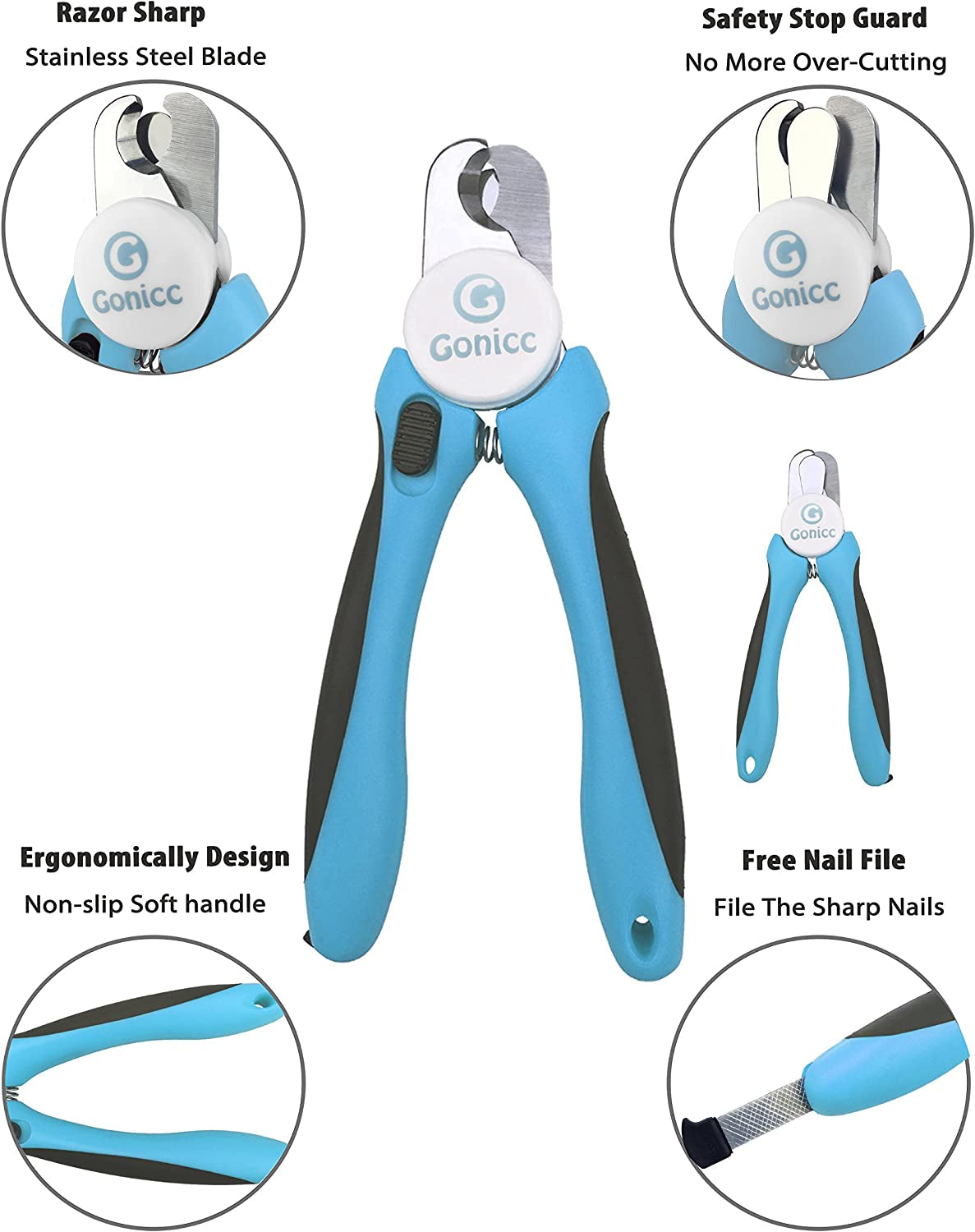 gonicc-professional-dog-cat-pets-nail-clippers-trimmers-with-safety-guard-to-avoid-overcutting-free-nail-file-razor-sharp-blade-professional-grooming-tool-for-pets