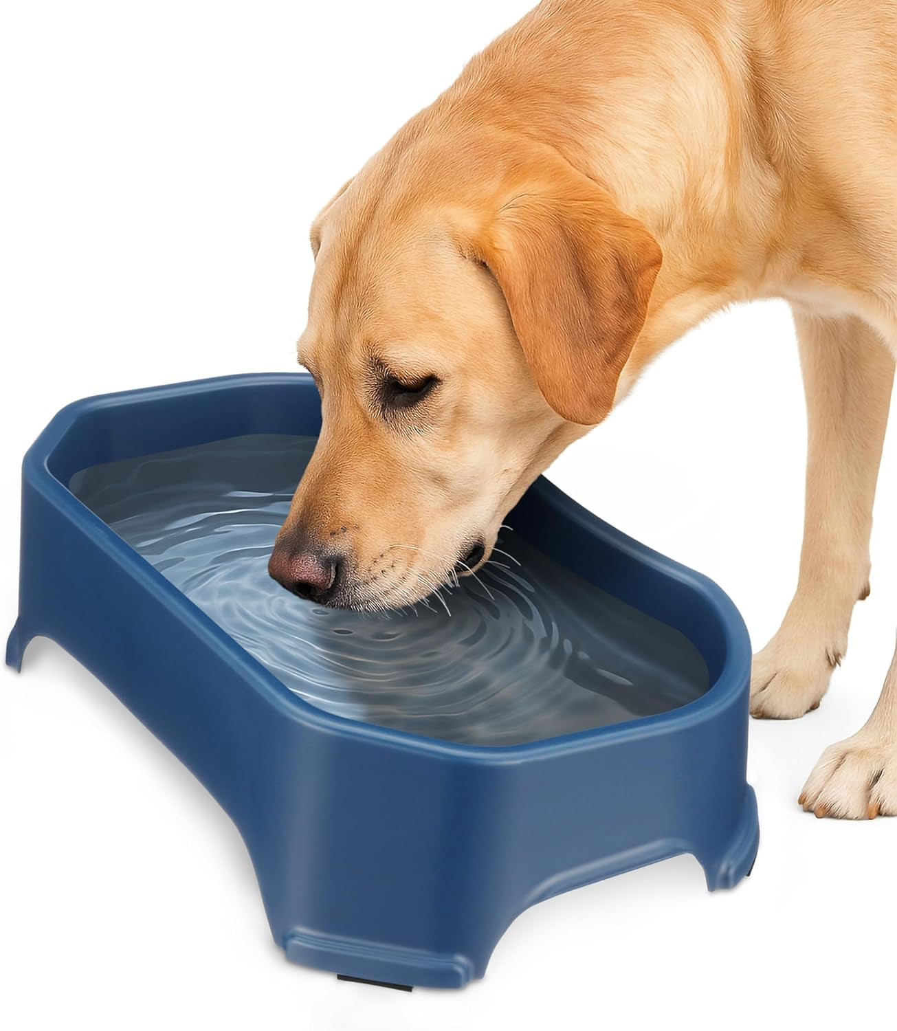 neater-pet-brands-extra-large-water-bowl-for-dogs-outdoor-dog-water-bowl-1-25-gallon-xl-capacity-big-trough-style-food-dish-for-indoors-or-outside-no-spill-large-dog-bowls-gunmetal-grey