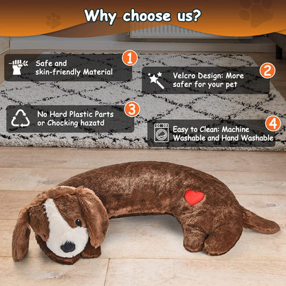 Moropaky Heartbeat Toy Puppy Heartbeat Stuffed Animal Heartbeat Plush Toy for Puppy, Dog Heartbeat Toy for Pet Anxiety Relief Behavioral Sleep Aid Crate Kennel Training Puppy Cuddly Comfort Toy…5
