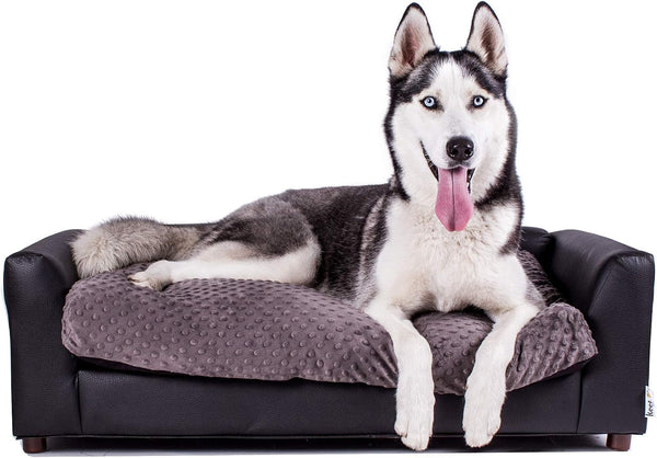 Keet Fluffy Deluxe Pet Bed, Sofa Charcoal, Small10