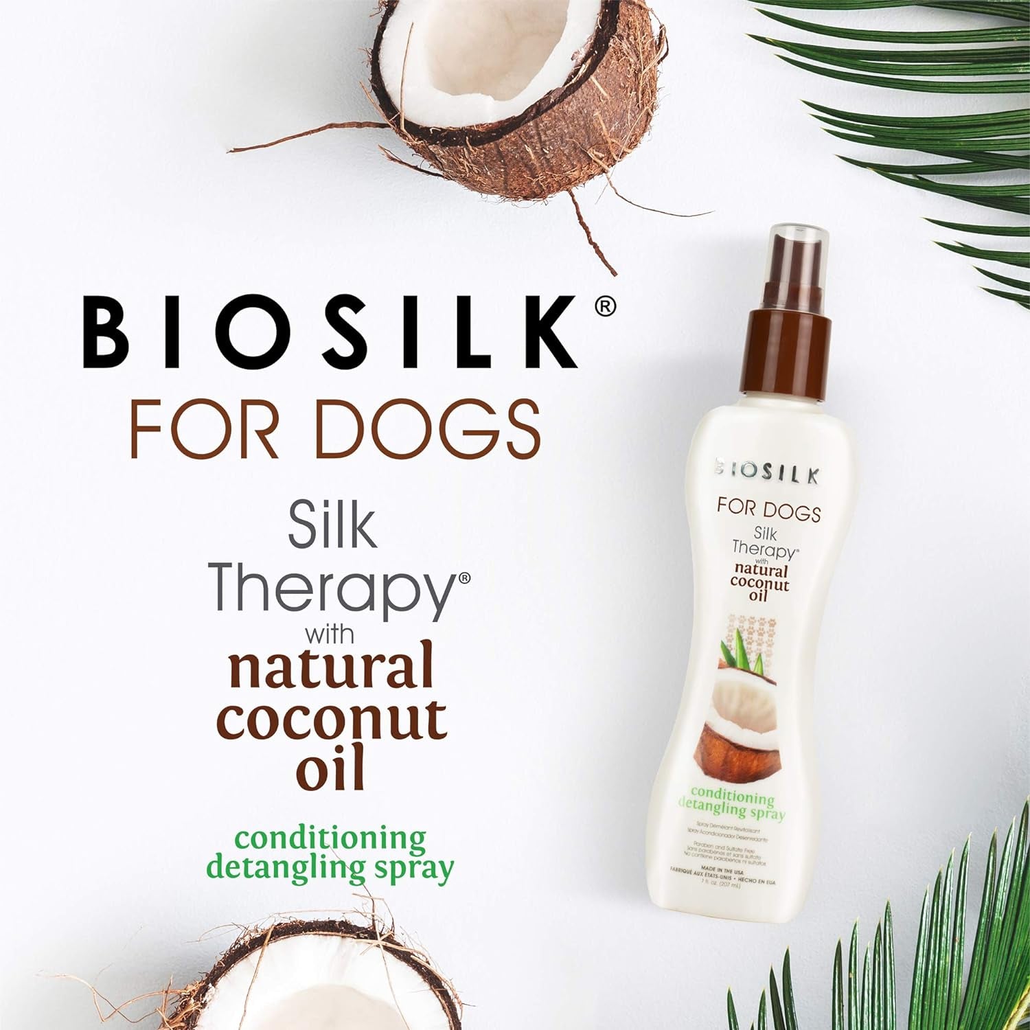 biosilk-silk-therapy-conditioning-detangling-spray-for-dogs-with-natural-coconut-oil-leave-in-detangler-and-conditioner-dematting-grooming-spray-sulfate-free-7-fl-oz-coconut-oil-formula-leave-in-detangler-sulfate-free-smooths-and-conditions-coat