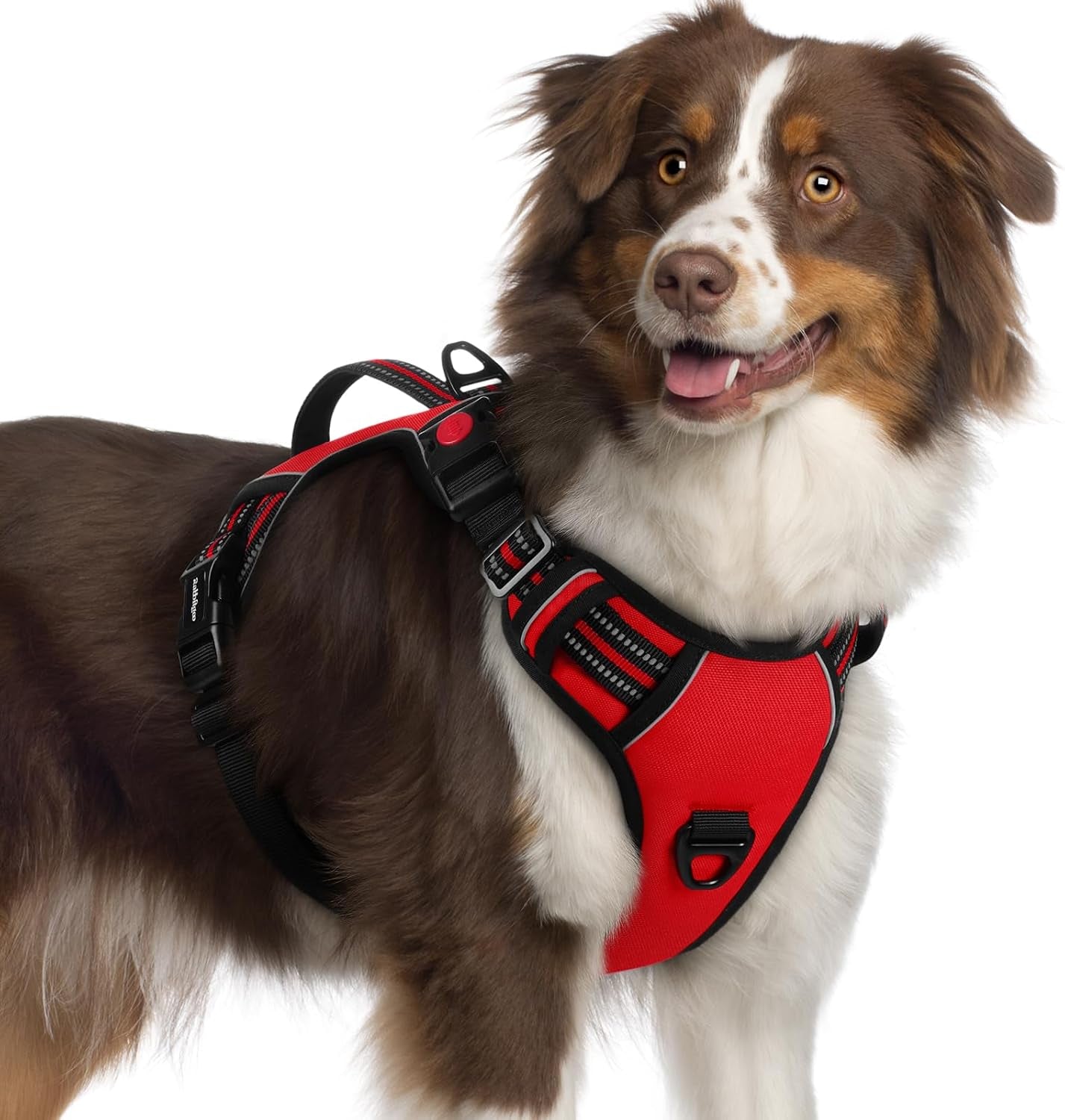rabbitgoo-large-dog-harness-easy-wear-with-3-buckles-and-lift-handle-no-pull-with-front-clip-for-walking-adjustable-soft-padded-reflective-easy-control-pink-large