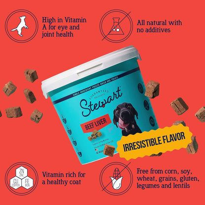 Stewart Freeze Dried Dog Treats, 100% Beef Liver, 21 Oz Tub | Premium Quality Raw Protein, Single Ingredient, High Protein Training Treats & Food Topper, No Refrigeration, Cat Friendly2