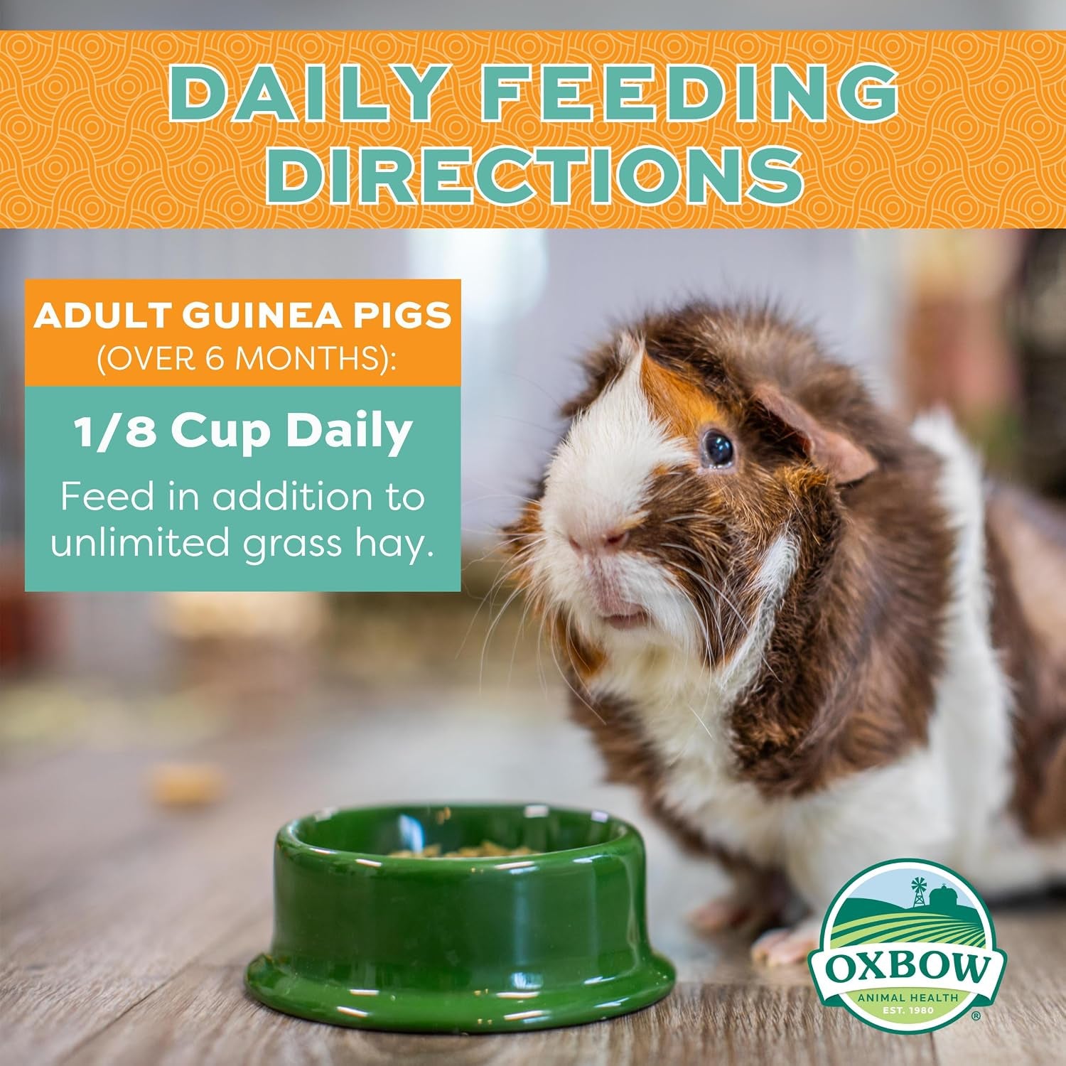 oxbow-forage-wise-adult-guinea-pig-food-foraging-pellet-mix-4-lb-guinea-pig-pellets-foraging-mix-with-timothy-hay-and-vitamin-c-prevents-selective-feeding-no-artificials-made-in-usa
