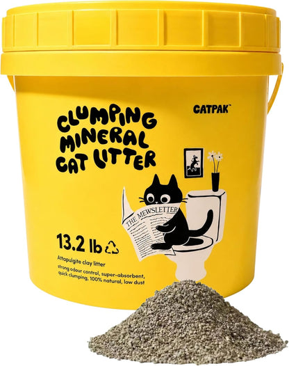 99% Dust Free Clumping Cat Litter, Natural Attapulgite Clay, Unscented Odor Control, Lightweight, Low Tracking, for Housebreaking Multi Cat Kitty, Kittens & Robot Litter Machines 13.2 Lb1