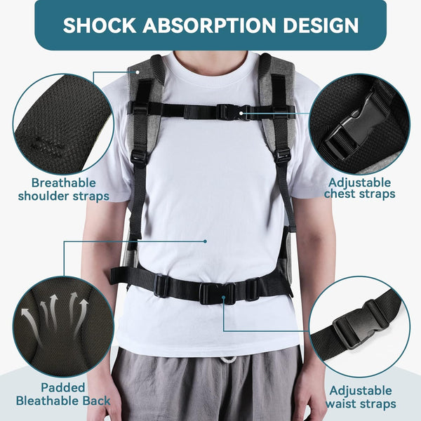 Petsfit Pet Backpack Carrier with Upgrade Waist Cushion Design to Better Fit the Waist, Suitable for Small and Medium Dogs Cats, and Rabbits up to 18 Pounds6