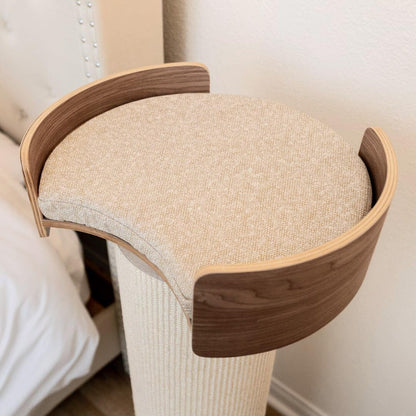 ONE FAST CAT - Giant Scratching Tower W/Perch - 44.5" Height with Replaceable Sisal and Removable Bed - Ash4