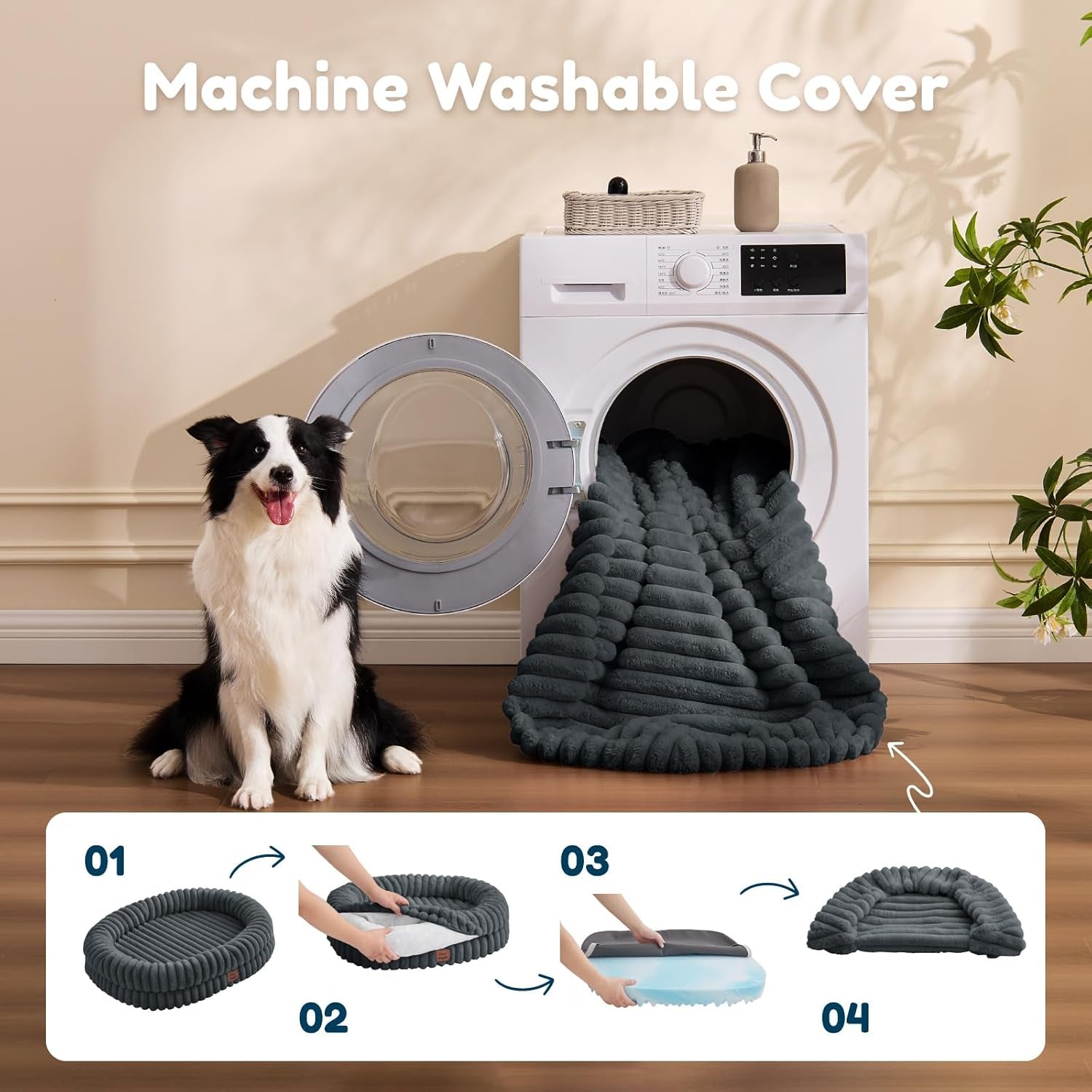 chixnuggle-orthopedic-dog-bed-washable-cover-faux-fur-bolster-pet-couch-waterproof-egg-crate-foam-non-slip-bottom-for-small-medium-dogs-dark-grey-30-24-7-dog-sofa-puppy-bed