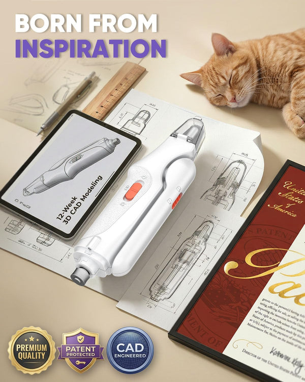 CATPICK 2-In-1 Cat Nail Clippers & Dog Nail Clippers Trimmers for Large Medium Small Dogs Cats Claw Trimmer Quick Sensor and Safety Guard USB Rechargeable with 2 LED Lights Dogs Nail Trimmer7