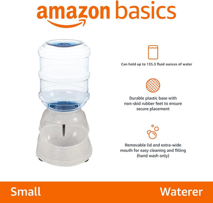 Amazon Basics Gravity Pet Water Dispenser for Cat and Dog, Easy to Clean, 135.3Fl.Oz Capacity, Small2