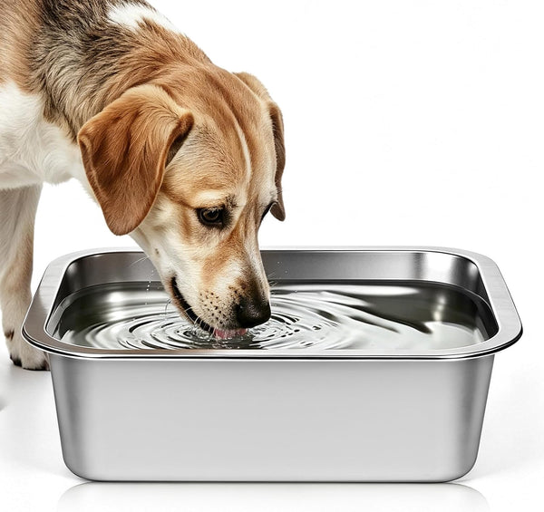 Stainless Steel Dog Bowls for Large Dogs, High Capacity Metal Dog Food Bowls, Food and Water Bowl for Larges, X-Large, and Big Dogs 1.25 Gallons17