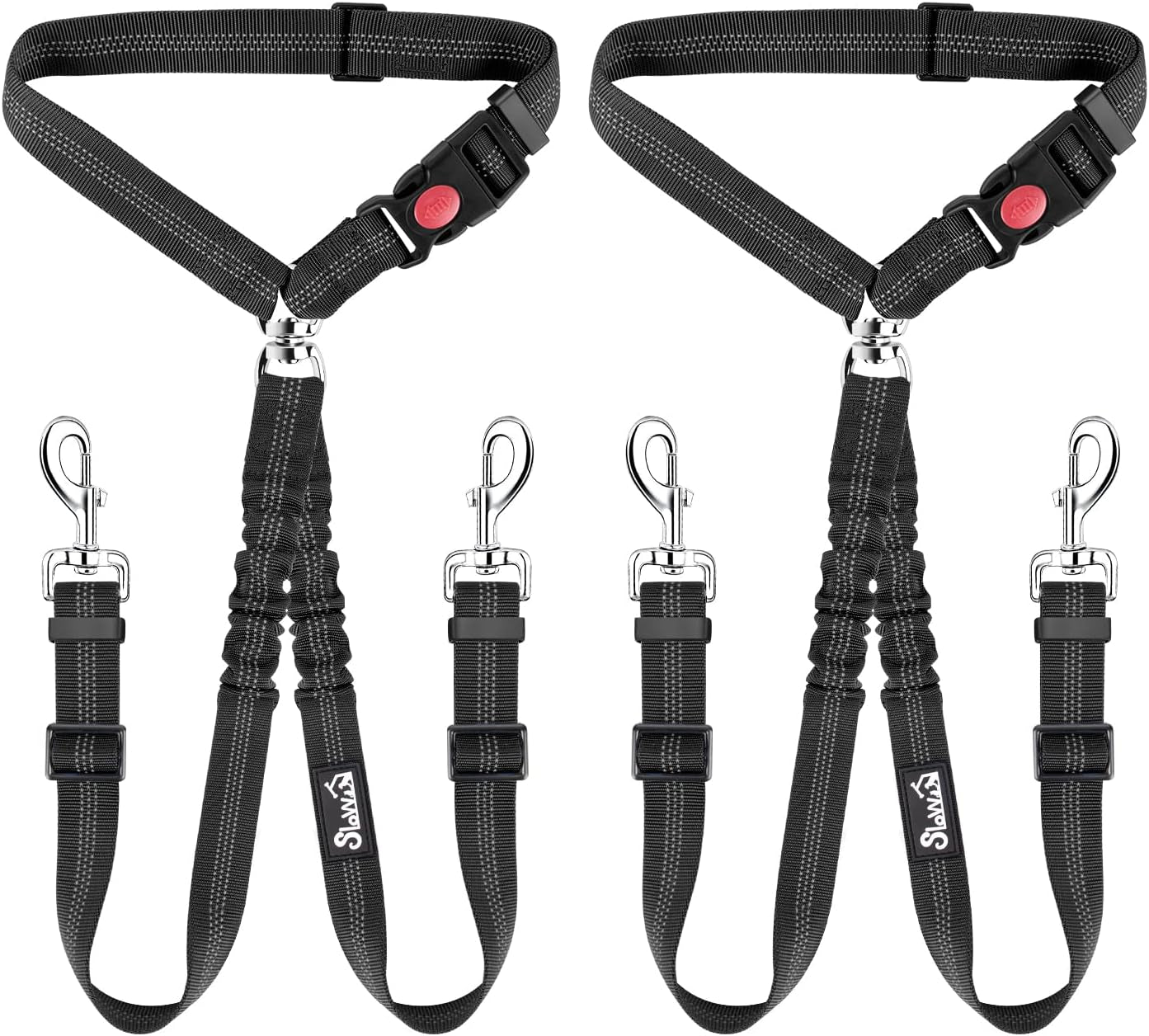 lukovee-double-dog-seat-belt-dual-pet-car-headrest-restraint-safety-seatbelt-no-tangle-dog-leash-duty-adjust-elastic-bungee-puppy-lead-splitter-connect-harness-in-vehicle-travel-for-2-dogs-black
