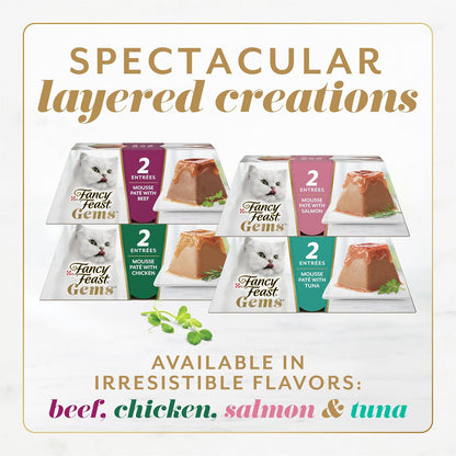 Purina Fancy Feast Gems Salmon Variety Pack Wet Cat Food, 4 Oz, 12-Pack7