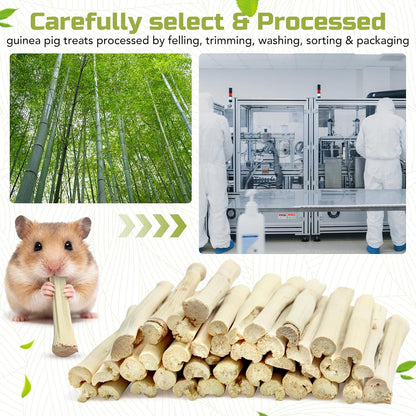2.2Lb/1000G Natural Sweet Bamboo Chew Toys for Rabbit Chew Sticks | Bamboo Sticks, Teeth Grinding Treats Snack for Chinchilla, Bunny, Hamster, Guinea Pig, Rat and Other Small Animals8