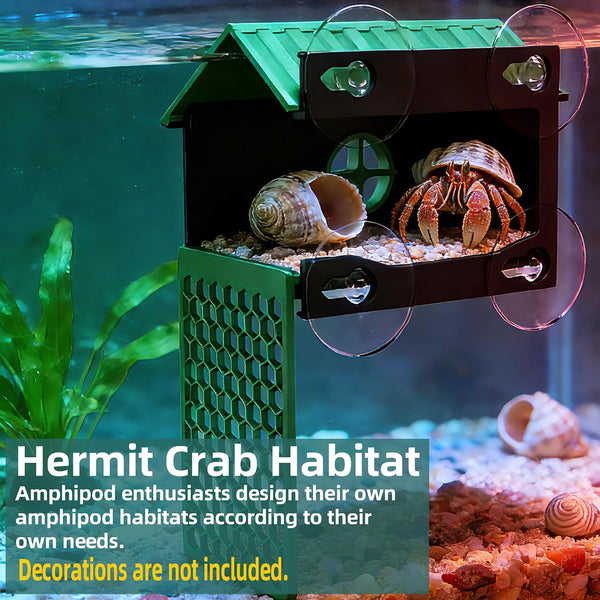 Multi-Functional Hermit Crab Hideaway | Hermit Crab Foraging Cave with Ladder | Hermit Crab Climbing Wall Toy | Hideout Decoration Accessories Also Suitable for Lizards and Tarantulas2