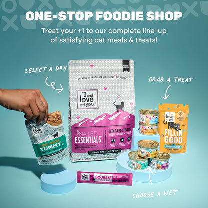 I and Love and You Naked Essentials Dry Cat Food - Salmon + Trout - Grain Free, Real Meat, No Fillers, Prebiotics + Probiotics, 3.4Lb Bag9