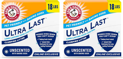 ARM & Hammer Ultra Last Clumping Cat Litter, Unscented, Multicat, 18 Lbs | Clumping Formula, 99% Dust Free, Pet Friendly, Baking Soda Odor Control16