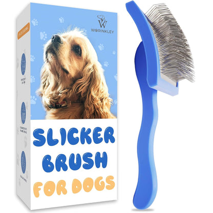 Slicker Brush for Dogs, Professional Pet Doodle Grooming Brushes for Goldendoodles, Labradoodles, Poodles - Long Pin Detangler for Dematting Dog Slicker Brush - Large1