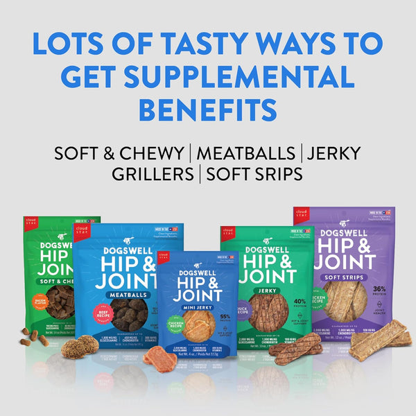 Dogswell Jerky Hip and Joint Dog Treats Grain Free Made in USA Only, Glucosamine and Chondroitin, 24 Oz Chicken6