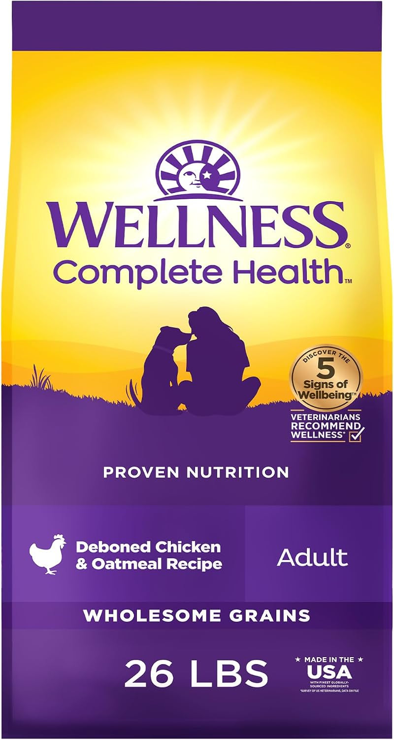 wellness-complete-health-adult-dry-dog-food-wholesome-grain-kibble-natural-chicken-and-oatmeal-recipe-30-lb-bag