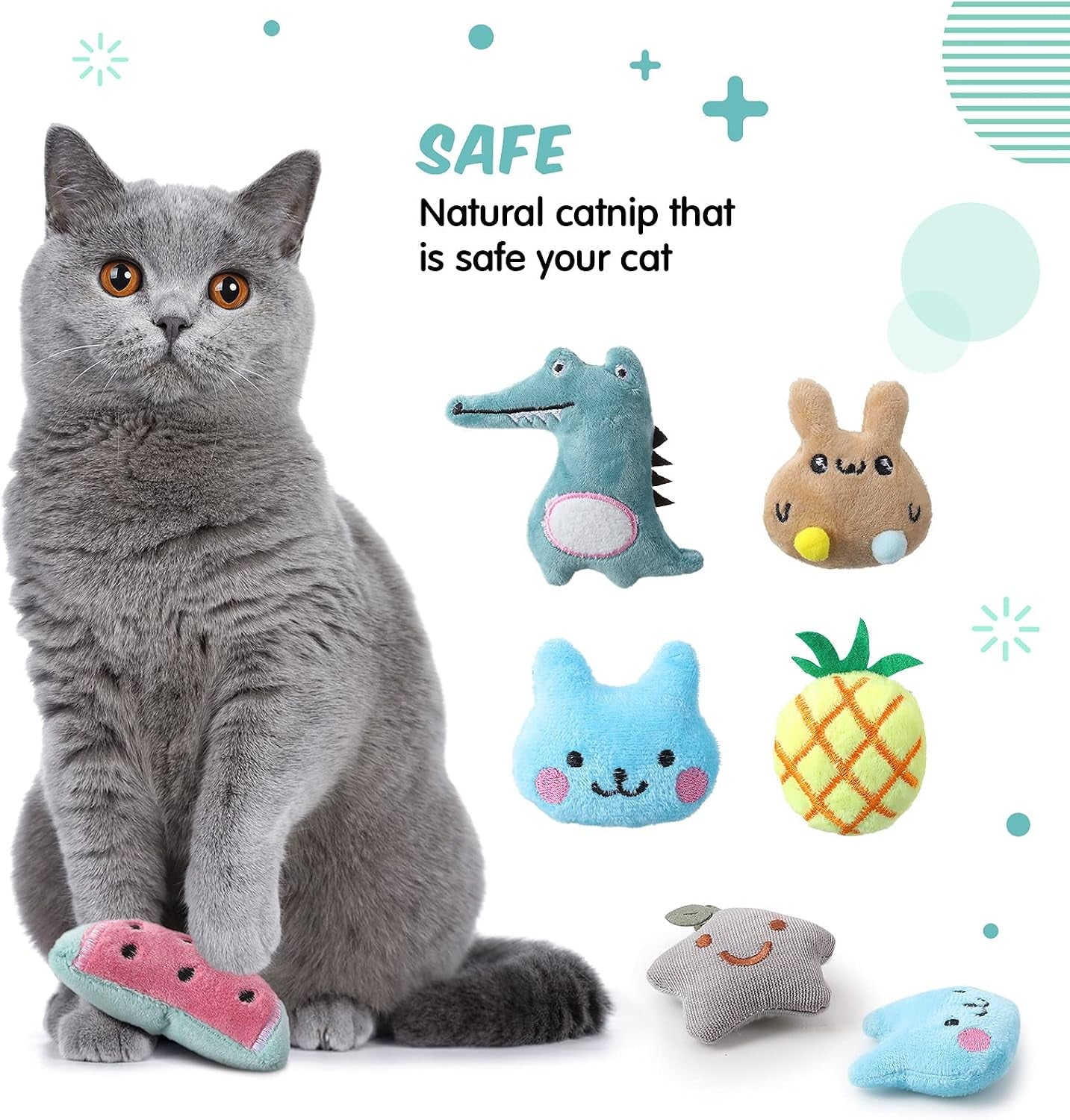 gejoy-20-pack-catnip-toys-for-indoor-cat-plush-kitten-cat-chew-toys-catnip-kitten-entertaining-interactive-safe-teeth-cleaning-dollslovely