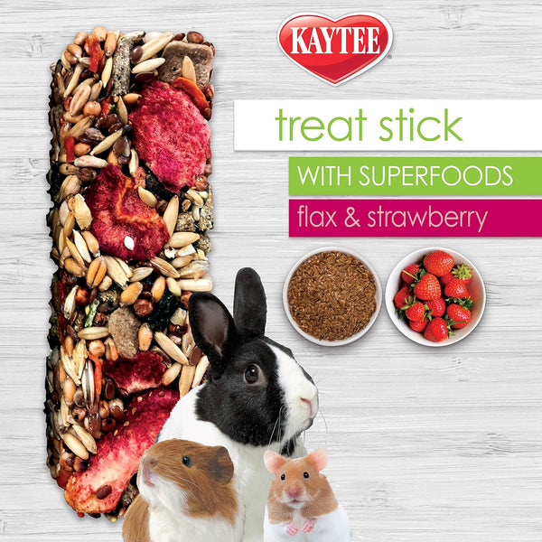 Kaytee Small Animal Treat Stick with Superfoods, Strawberry & Flax Seed, 5.5 Oz2