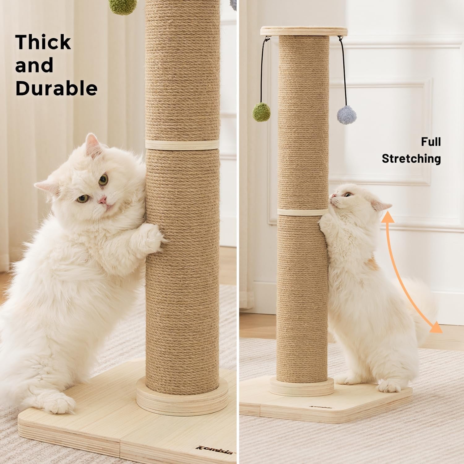 zomisia-35-tall-cat-scratching-post-for-indoor-cats-adults-4-7-large-scratch-post-thicken-wooden-base-sisal-scratcher-top-dangling-balls-super-sturdy