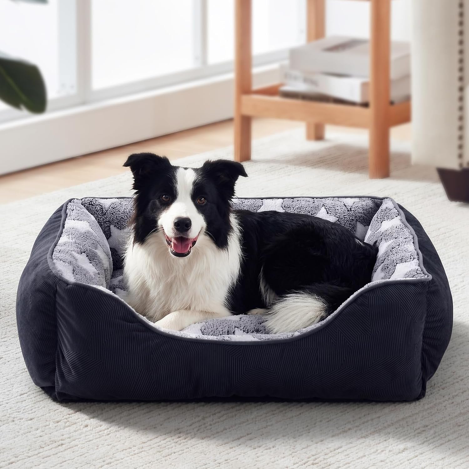 gasur-small-dog-beds-small-size-dogs-rectangle-washable-dog-bed-orthopedic-dogs-sofa-bed-pet-cuddler-anti-slip-bottom-soft-calming-sleeping-warming-puppy-bed-s-20x-19x-6-black