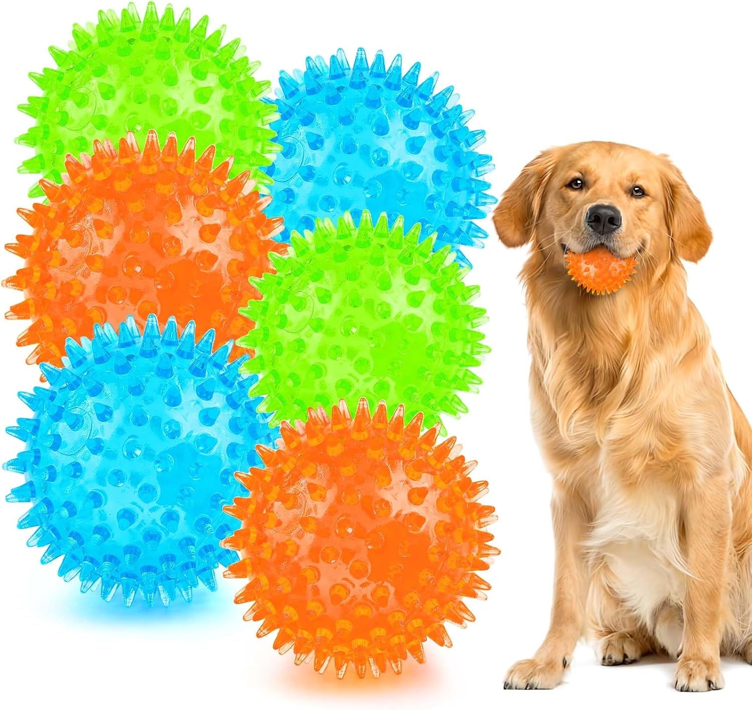 puptily-2-different-functions-interactive-ball-for-dogs-2-5-squeaky-dog-balls-toys-and-puppy-teething-chew-toy-balls-for-small-dogs-for-clean-teeth-and-training-5pcs