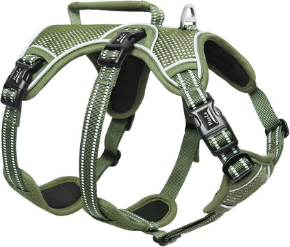 HEELE Dog Harness, Escape Proof Dog Harness, Release on Neck, No Pull Reflective Adjustable Vest with Durable Handle, Dog Harness for Outdoor Training Walking, Dog Harness for Large/Active Dogs, L8