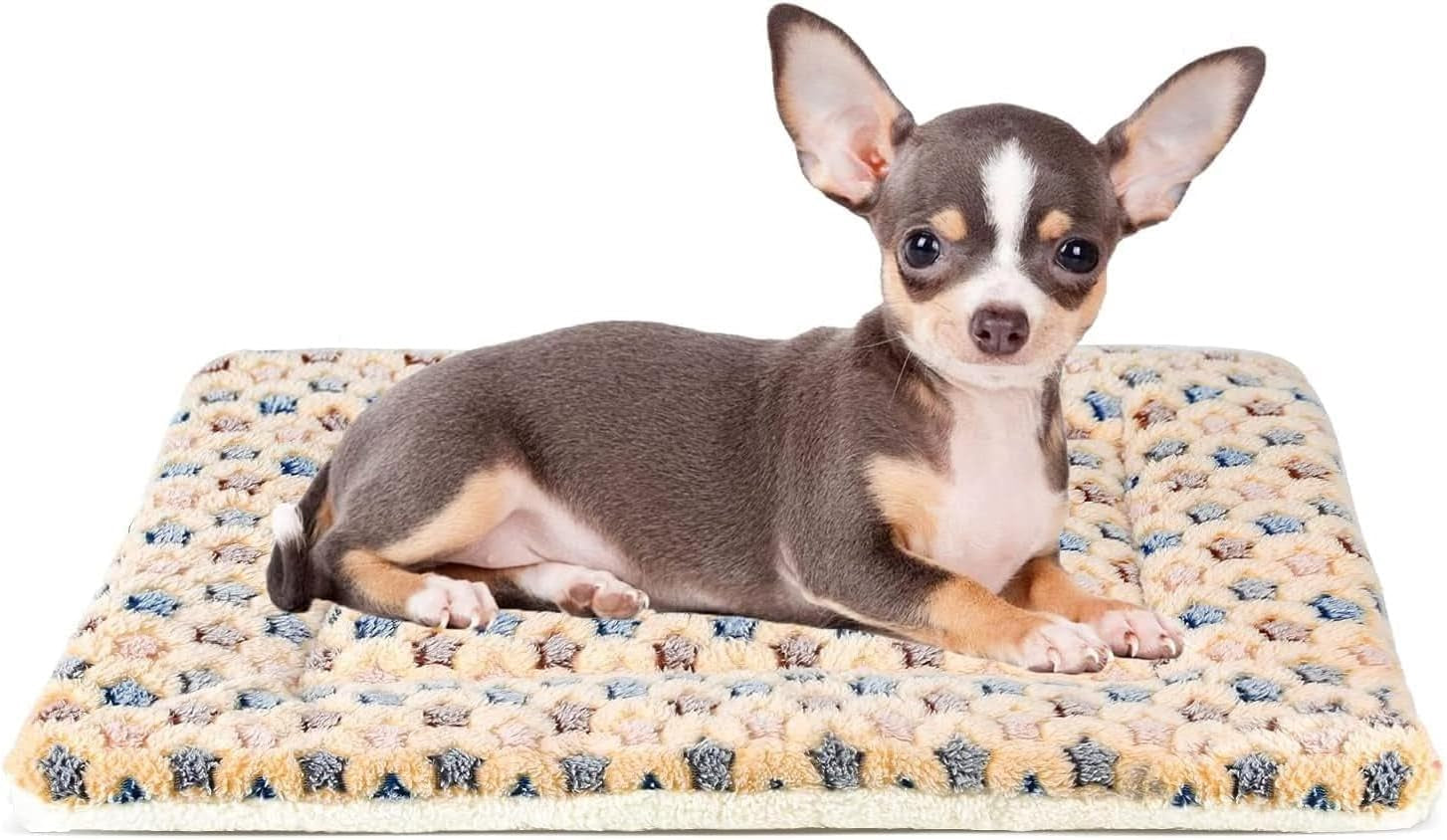 mora-pets-dog-crate-pad-ultra-soft-pet-bed-with-cute-star-print-washable-mat-for-large-medium-small-dogs-reversible-fleece-kennel-liner-cat-bed-23-x-18-inch-brown