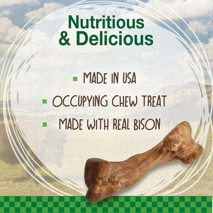 Nylabone Healthy Edibles WILD Natural Dog Chew Treats, Bison Flavor, Small Dogs up to 20 Lbs - Made in USA (16 Count)3
