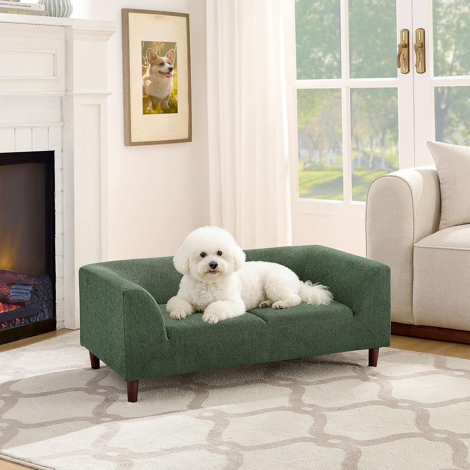 39-75-modern-pet-sofa-with-backrest-and-armrests-comfortable-foam-cushion-dog-couch-for-small-and-medium-dogs-stable-leg-design-for-living-room