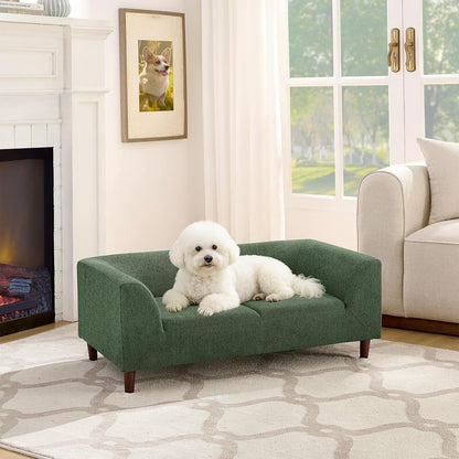 39.75" Modern Pet Sofa with Backrest and Armrests, Comfortable Foam Cushion Dog Couch for Small and Medium Dogs, Stable Leg Design for Living Room14