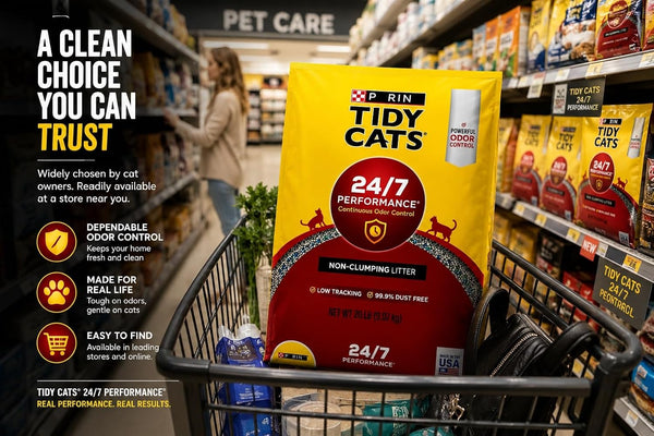 Cat Litter Non Clumping 20 Lb Bag, 24 * 7 Odor Control Formula for Multi Cat Homes4
