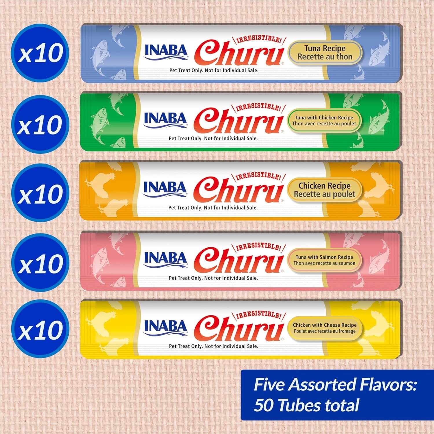 inaba-churu-cat-treats-lickable-squeezable-creamy-puree-cat-treat-with-green-tea-extract-taurine-0-5-ounces-each-tube-50-tubes-tuna-chicken-variety