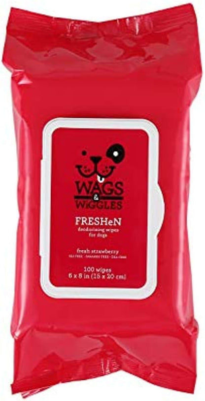 Wags & Wiggles Hypoallergenic Dog Wipes for Sensitive Skin, Fragrance-Free Waterless Cleansing Cloths for Paws, Face, and Dog Body, No SLS, Parabens, or DEA, 100 Count | Waterless Cleansing Cloths for Paws, Face, and Body; No SLS, Parabens, or DEA for Sensitive Skin15