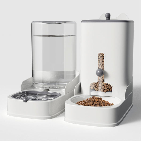 Gravity Cat Feeder by Petmagic Is a 3.6L Large-Capacity Cat Food and Water Bowl Set. This Two-Piece Set Is Suitable for Pet Feeding, Including Small and Medium-Sized Dogs, Kittens.7
