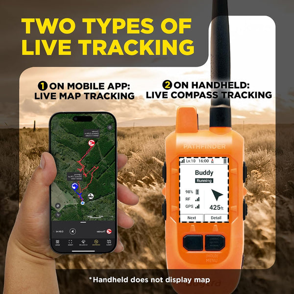 Dogtra PATHFINDER2 MINI Compass Live GPS Dog Tracking & Training System - 4-Mile Range E-Collar Handheld with No Subscription, Offline Maps, GPS Fence, Expandable up to 21 Dogs, for Dogs 15+ Lbs3