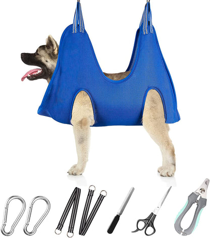 ATESON Pet Grooming Hammock with Nail Clippers/Nail Trimmers/Grooming Scissors, Dog Grooming Harness for Nail Trimming, Pet Grooming Sling Helper13