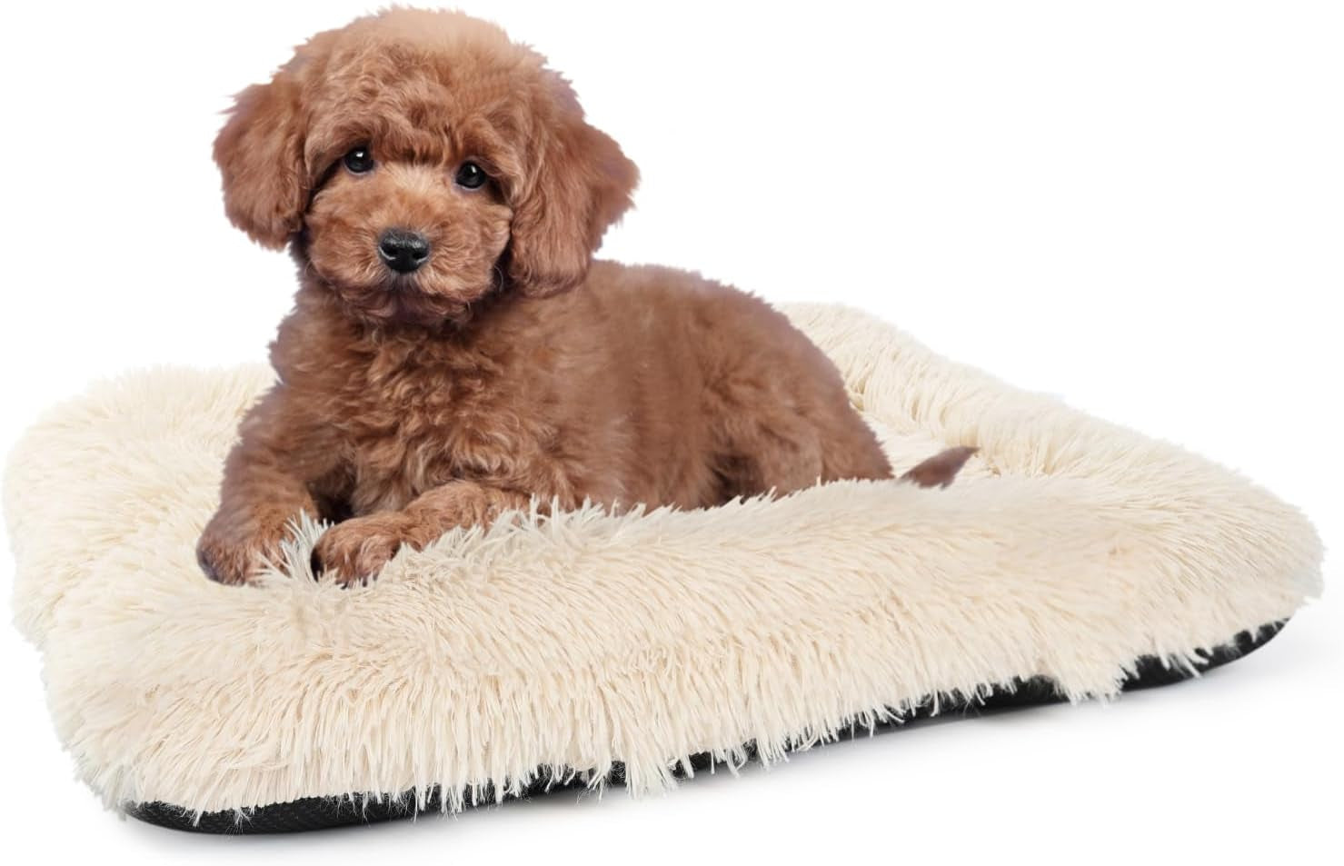 nononfish-dog-crate-bed-for-small-dogs-washable-orthopedic-flat-for-inside-crate-cages-kennel-house-sofa-plush-comfy-sleeping-beige-24-in