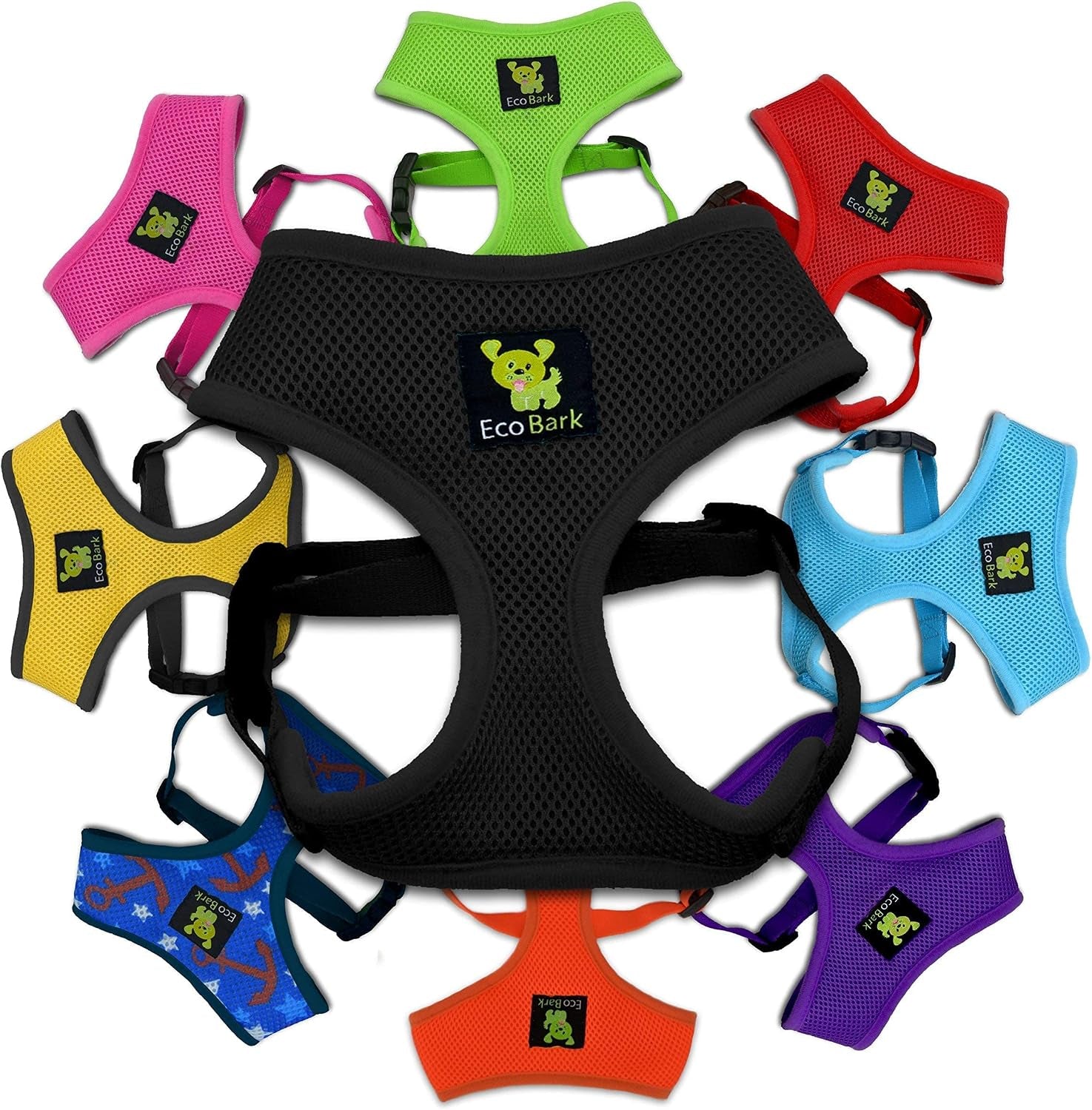 ecobark-dog-harness-soft-mesh-over-the-head-vest-harness-red-small-luxurious-eco-friendly-no-pull-no-choke-design-padded-breathable-body-halter-anti-rub-for-puppy-toy-small-breeds