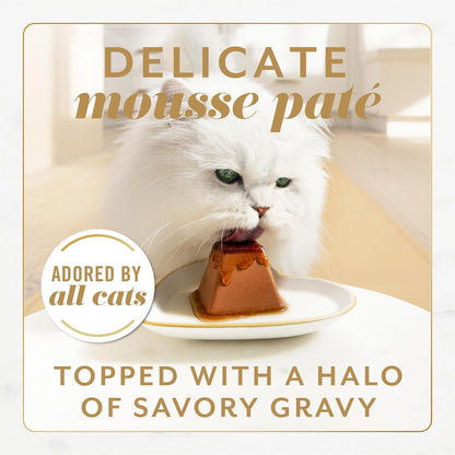 Fancy Feast Gems Pate Cat Food Mousse and a Halo of Savory Gravy Wet Cat Food Variety Pack - (Pack of 12) 4 Oz. Boxes2