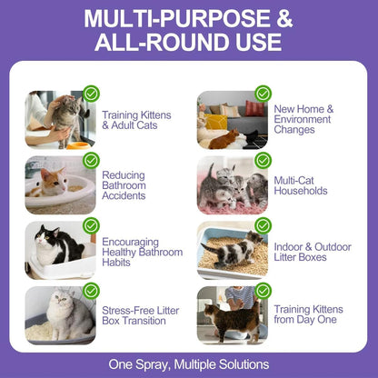 Cat Litter Training Spray – 150Ml Natural Attractant for Cats & Kittens – Helps Guide Proper Litter Box Use – Indoor Toilet Training Aid5