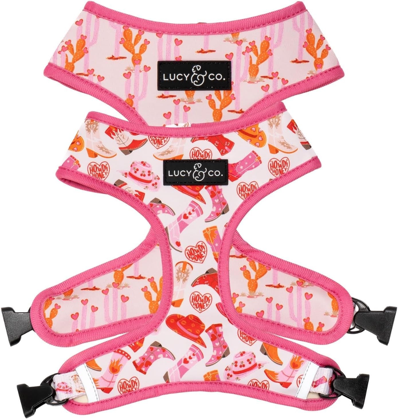 lucy-co-reversible-dog-harness-water-repellent-neoprene-dual-print-design-easy-swap-style-adjustable-comfort-fit-take-a-bow-reversible-harness-small