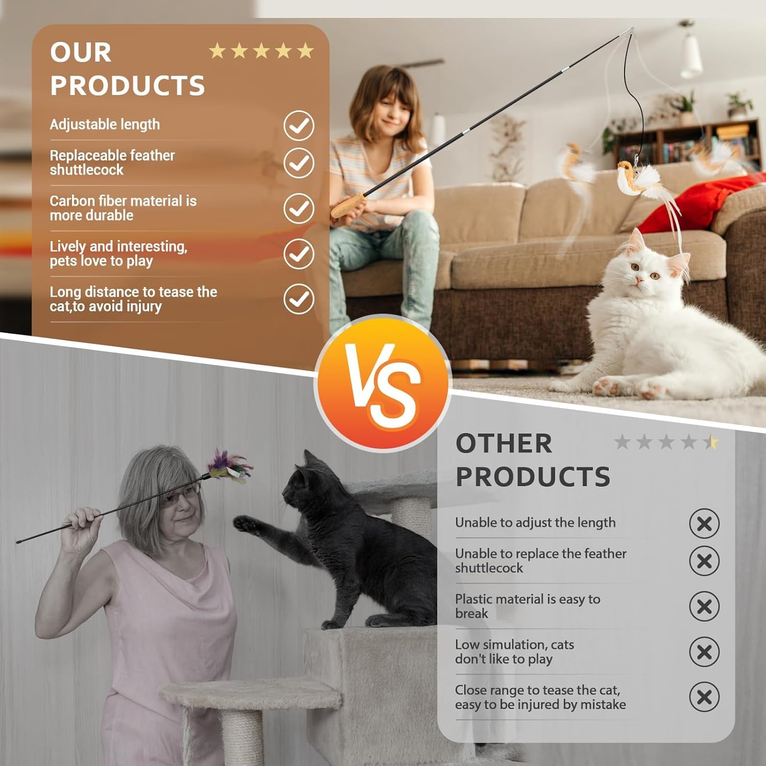rosaui-cat-teaser-wand-toys-interactive-bird-toys-for-indoor-kittens-42-15-long-cat-fishing-pole-toys-2pcs-wires-and-5pcs-natural-refills-sustainable-wooden-handles-exercising-playing