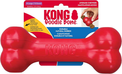 KONG Goodie Bone - Classic Durable Natural Rubber Dog Bone, Supports Mental Engagement - Treat Dispensing - Red - for Medium Dogs8