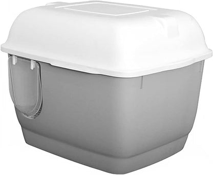 Dog Potty Training Toilet ﻿ Cat Litter Tray with Corridor Semi Enclosed Box Large Creative Household Outdoor Pet Toilet Supplies Gray1